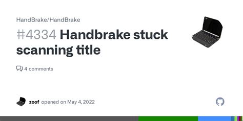 handbrake stuck on scanning title 1